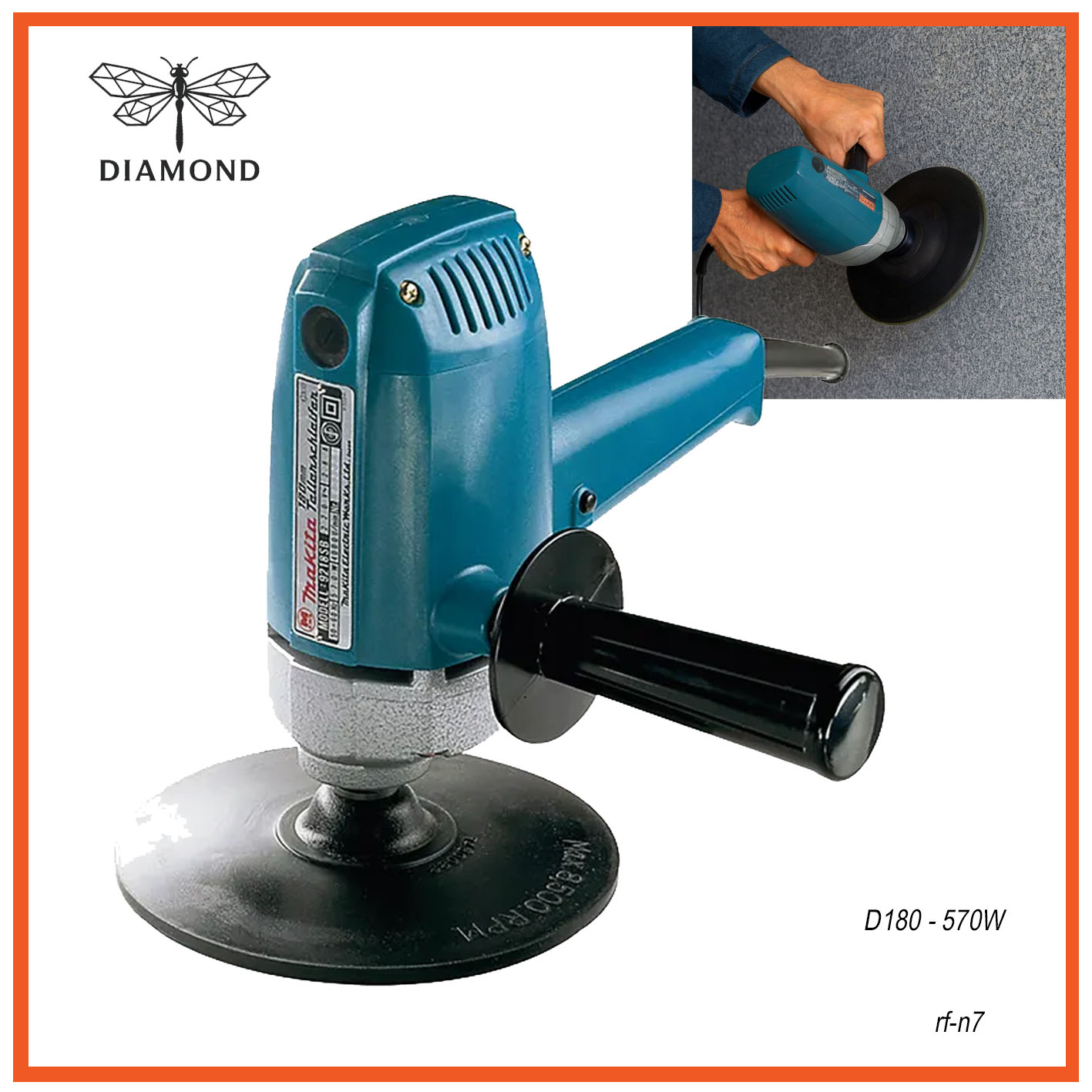 Lijadora de disco MAKITA 9218B 570w 180mm