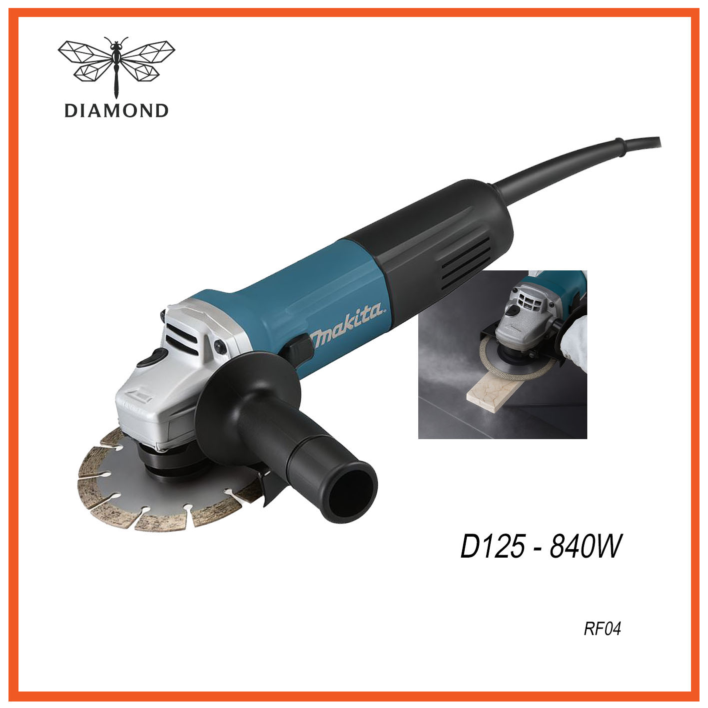 Amoladora 840W MAKITA - Ø 125 mm - 9558NBR