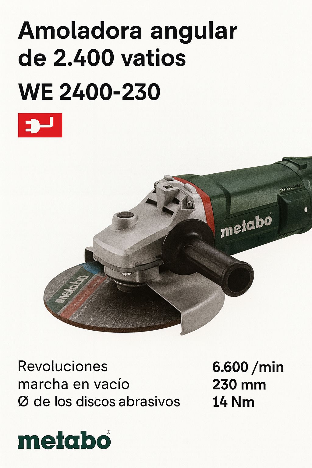 Amoladora angular Metabo WE 2400 rf 606484000