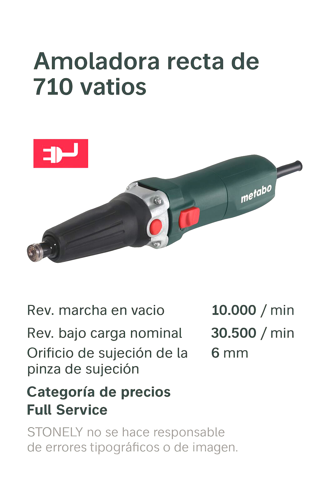 AMOLADORA RECTA 710 60617000