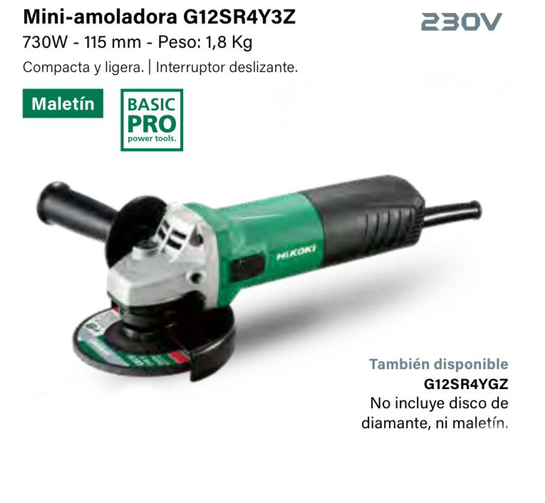 MINI AMOLADORA 730W G12SR4Y3Z