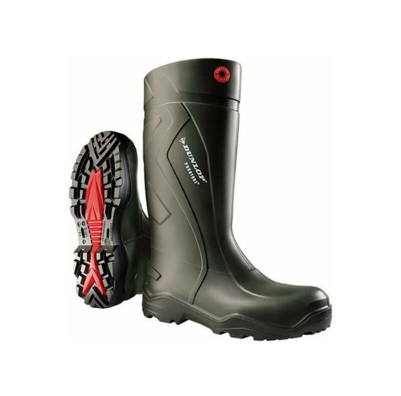 Bota de Seguridad DUNLOP Verde PVC – Puntera y Plantilla en Acero