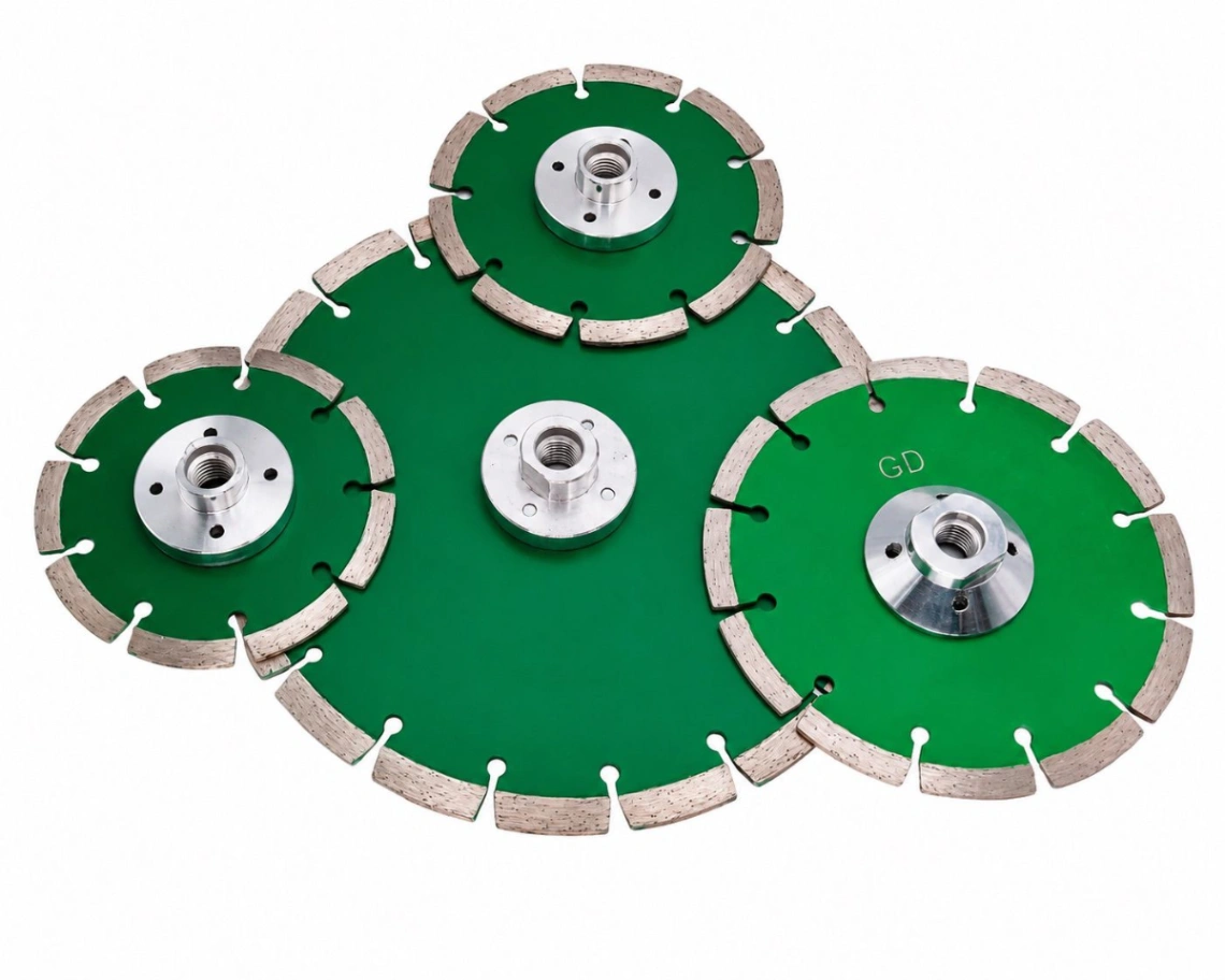 Disco Diamante Granito Ø 230 Verde CON PLATO Altura segmento 8+2 mm