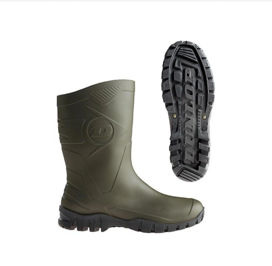 Bota de Caña Media Dunlop Dee Verde – Impermeable y Profesional