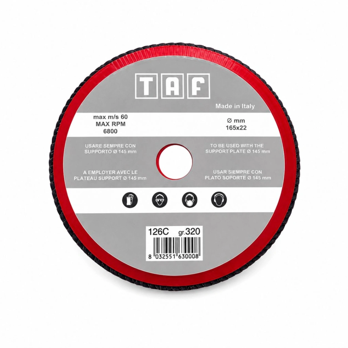 Discos Laminas pulido TAF Ø 165 Gr.80 a Gr.320