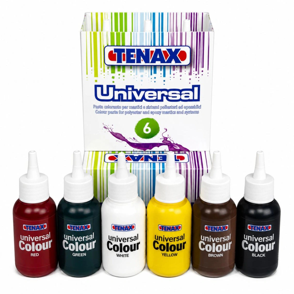 Set 10 Colorante en Pasta Tenax 75 ml.
